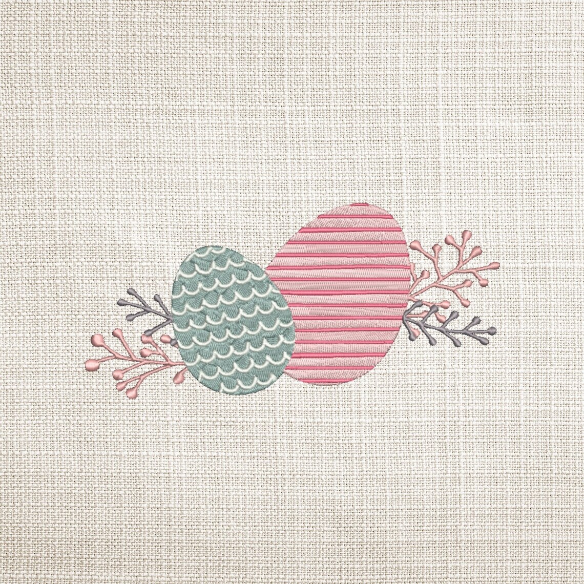 Easter Egg Embroidery Design File- Easter Eggs Machine Embroidery File ...