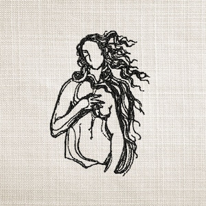 Birth of Venus Embroidery Design File- Venus Machine Embroidery file- Goddess Digital Embroidery File- Venus Embroidery File