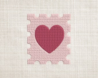 Valentine Machine Embroidery Design File-- Valentines Day Embroidery File- Heart Stamp Machine Embroidery : Vintage Heart Embroidery