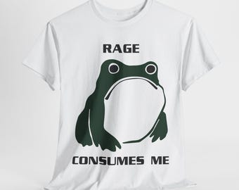 Camiseta de rana Rage Consumes Me: camiseta unisex de estilo vintage, regalo para amantes de la naturaleza, divertida camiseta retro de rana, rana meme, regalo, camiseta más vendida