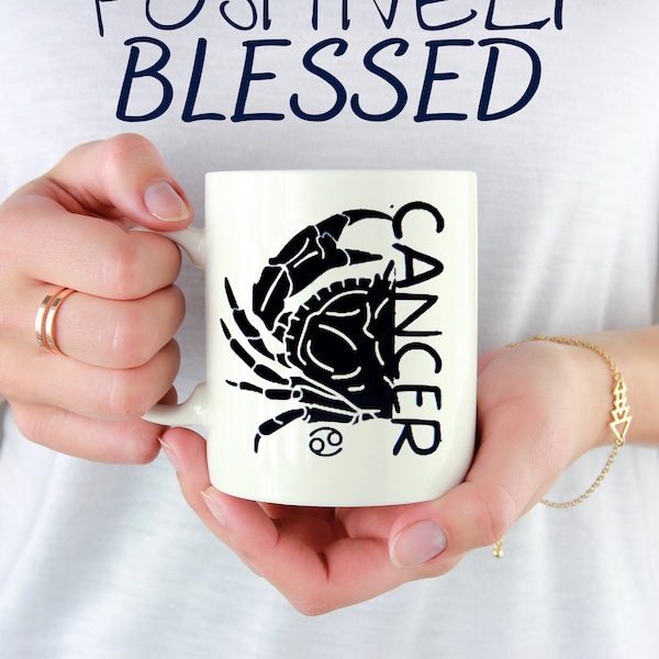 Cancer Zodiac Coffee Mug, Astrology Coffee Mug, Gift For Cancer Sign, Horoscope Coffee Mug, Cancer Coffee Cup, Tea Mug