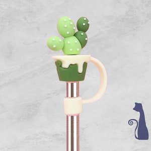 Cactus Succulent Straw Topper, Straw Covers, Straw Charms, Straw Caps, Not For Stanley Straws