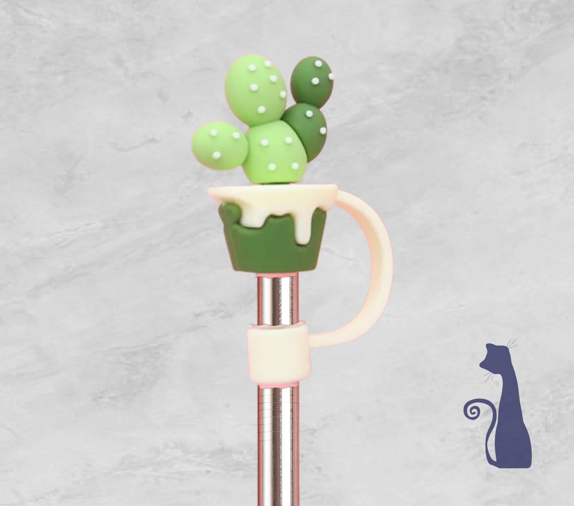 Cactus Succulent Straw Topper, Straw Covers, Straw Charms, Straw Caps, Not  for Stanley Straws 