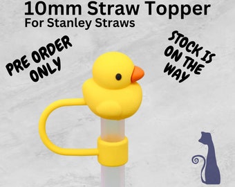 Duck Straw Topper, 10mm Straw Topper, Rubber Duck Straw, Straw Topper, Straw Covers, Straw Charms, Straw Caps,  Stanley Straws, Stanley Cup