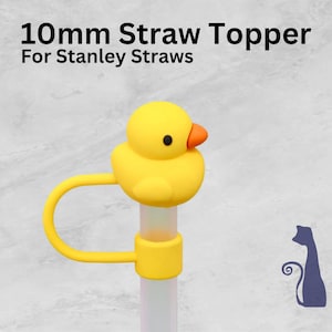 Duck Straw Topper, 10mm Straw Topper, Rubber Duck Straw, Straw Topper, Straw Covers, Straw Charms, Straw Caps,  Stanley Straws, Stanley Cup