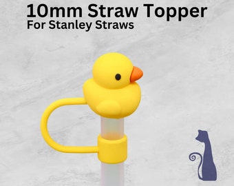 Duck Straw Topper, 10mm Straw Topper, Rubber Duck Straw, Straw Topper, Straw Covers, Straw Charms, Straw Caps,  Stanley Straws, Stanley Cup