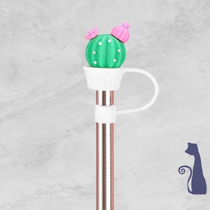 Cactus Straw Topper, Straw Cover, Straw Charm, Straw Cap, Straw Topper, Party Favors, Succulent Straw Topper, Not For Stanley Straws