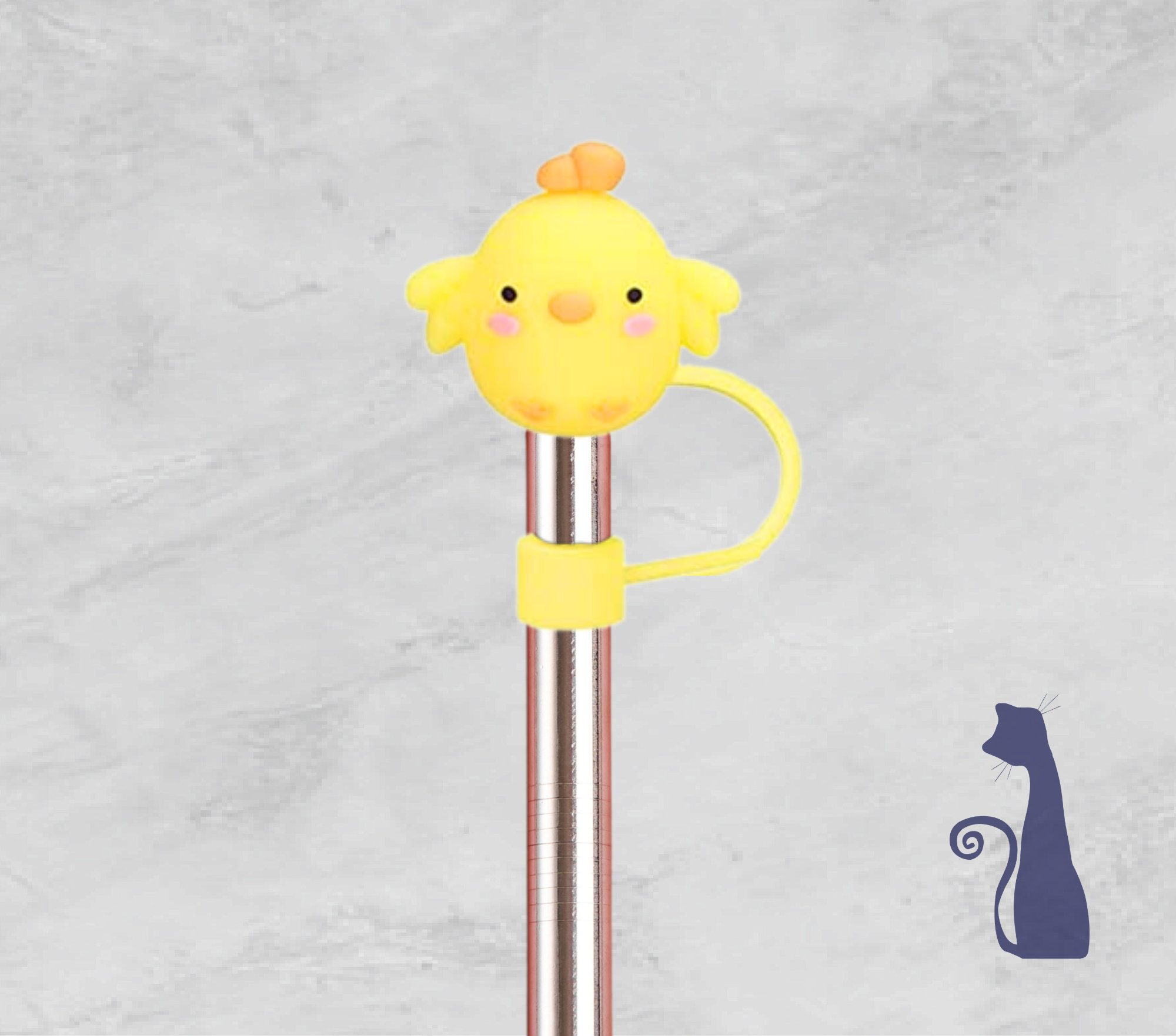 Straw Topper Cover Animal Reusable Plastic Straw, Frog Chicken Duck Straw  Cover Caps Straw Accessory Fits Most Straws Not for Stanley Straws 