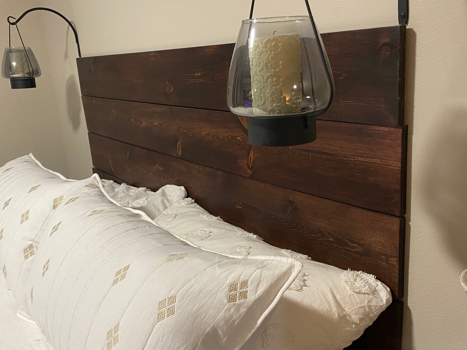 Floating Headboard Solid Wood NO TOOLS REQUIRED Etsy