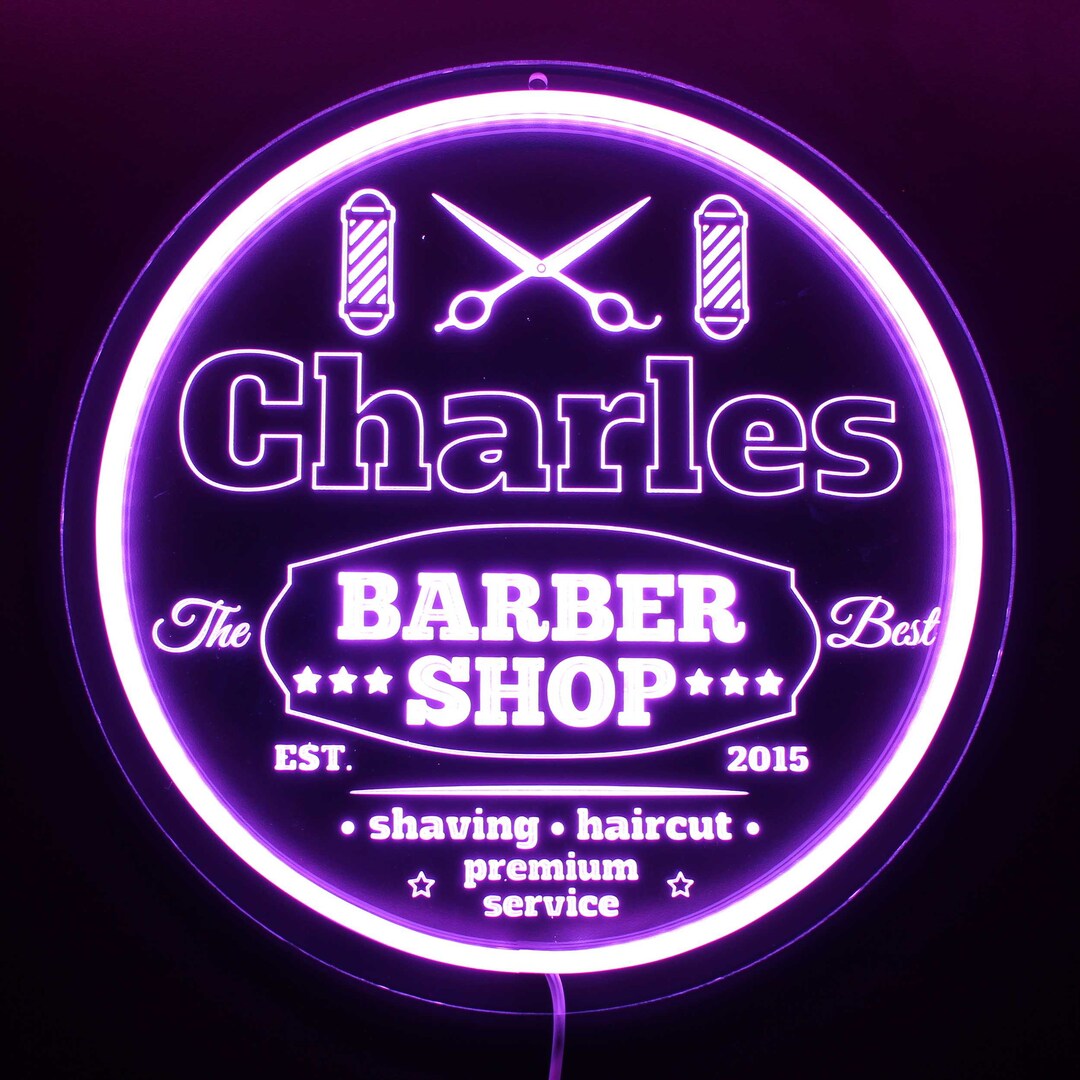 The Best Barber Shop Established Year Decor Ultrabright Lite Etsy The Best Barber Shop Established Year Decor Ultrabright Lite Etsy