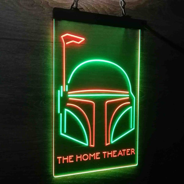 Personalisierte Star Wars Boba Fett Neonlicht LED-Schild, Sports Bar Man Höhle Dekor, Hausbar Licht