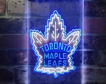 Toronto Maple Leafs Neon Light LED Sign, Sports Bar Man Cave decor, Gift for Ice Hockey Fans