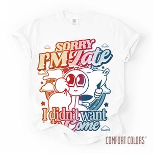 Sorry I&#39;m Late I Didn&#39;t Want To Come, Funny sarcastic tee, Sorry I&#39;m Late tee, Introvert tee, Anti social tee, Unisex Short Sleeve Tee