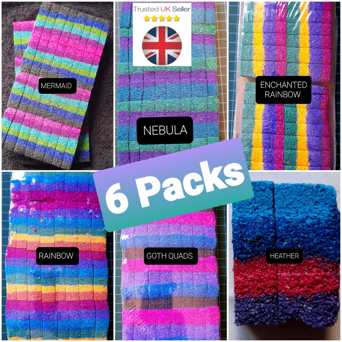 MBC Bath Bomb Embeds 6 packs total 1 of each Etsy