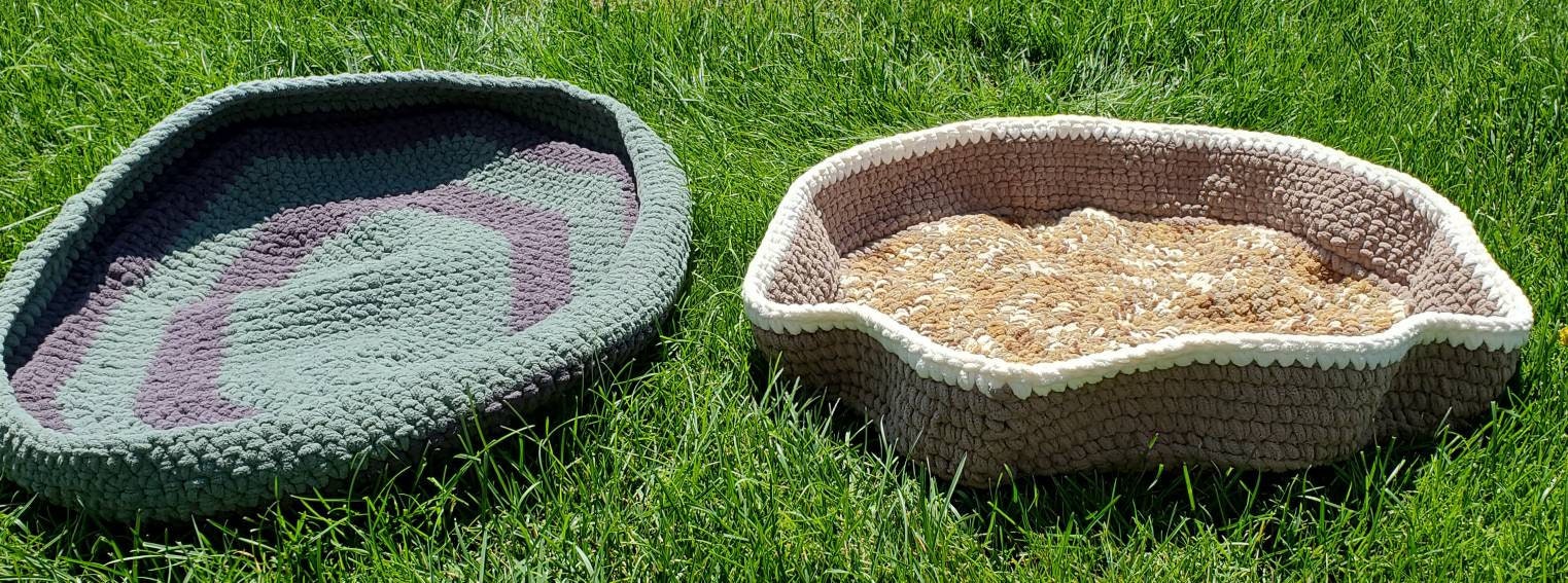 Crocheted Pet Bed Etsy