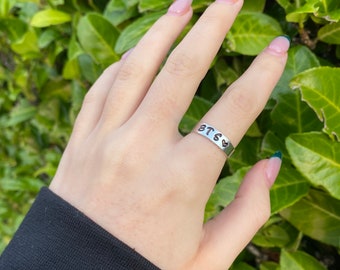 Bts Silver Ring Etsy