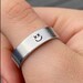 louis , LT, tommo, xx smiley, iconic smiley face, personalised, direction, walls, marshmello, 6mm silver aluminium wire metal stamp ring