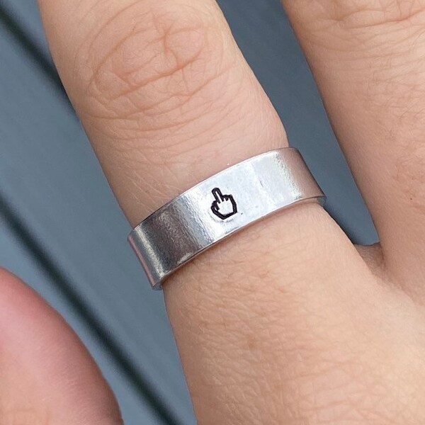 Middle Finger Ring Etsy