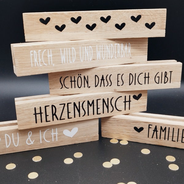 Kartenhalter aus Holz personalisiert, Bildleiste, Bilderhalter, Fotoleiste, Postkartenhalter