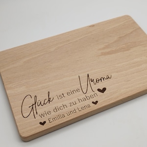 Uroma Geschenk Geburtstag Brotzeitbrettchen Oma Opa Mama Papa Tante Onkel Freundin Geschenkidee