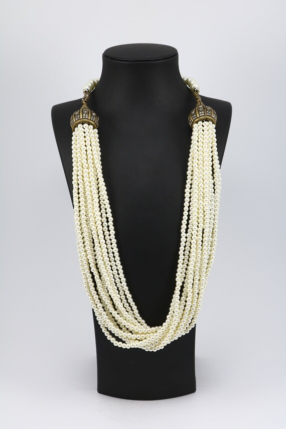 Natural Pearl String Necklace Different Sized Pearls Natural Etsy