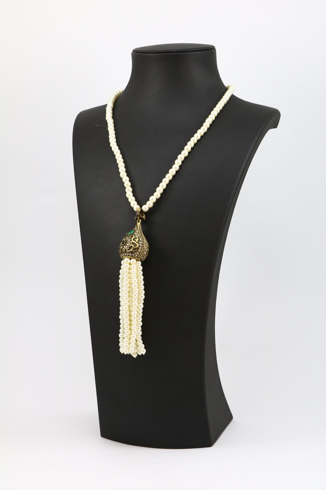 Natural Stone Necklace Natural Pearl String Necklace Etsy