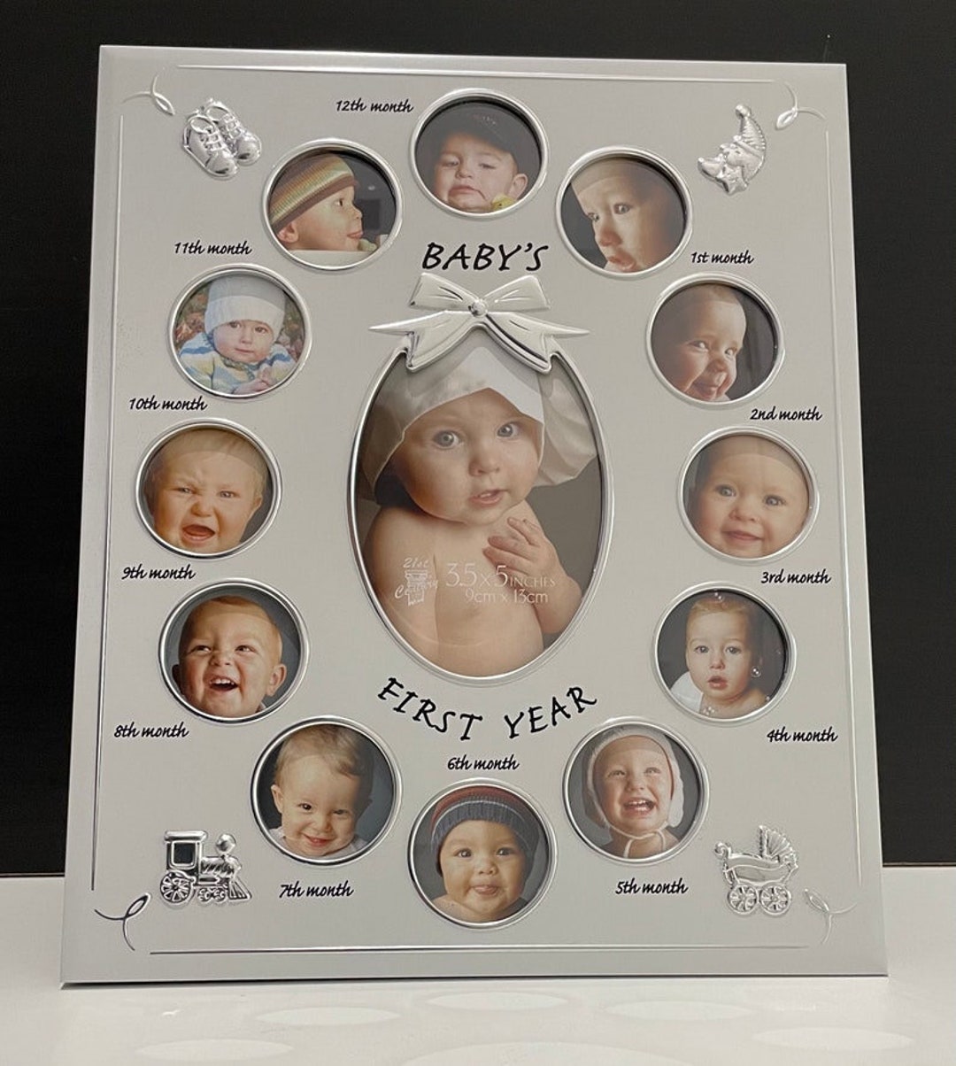 Baby's First Year Photo Frame Silver Plated First Year - Etsy
