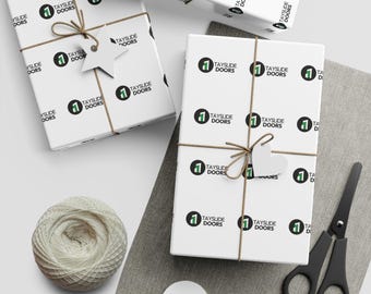 Custom Logo Gift Wrap – Personalised Branded Wrapping Paper Sheets, Recyclable Business Packaging, Personalized Gift Wrap for Shops & Events