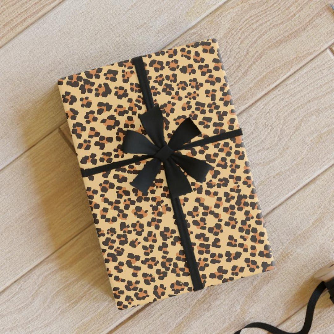 Leopard Print Gift Wrap Eco-friendly Wrapping Paper Luxury Animal Print ...