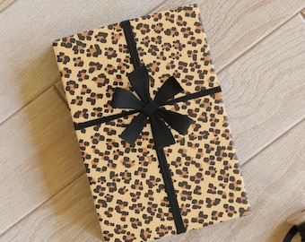 Leopard Print Gift Wrap  Eco-Friendly Wrapping Paper Luxury Animal Print Gift Wrap for Birthdays, Weddings, Baby Showers, Recyclable