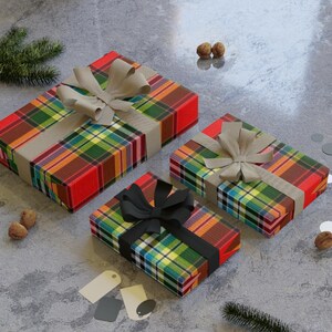 Tartan Gift Wrap – Luxury Eco Wrapping Paper with Classic Plaid Design, Recyclable Gift Wrap for Birthdays, Christmas & Scottish Gifts image 4