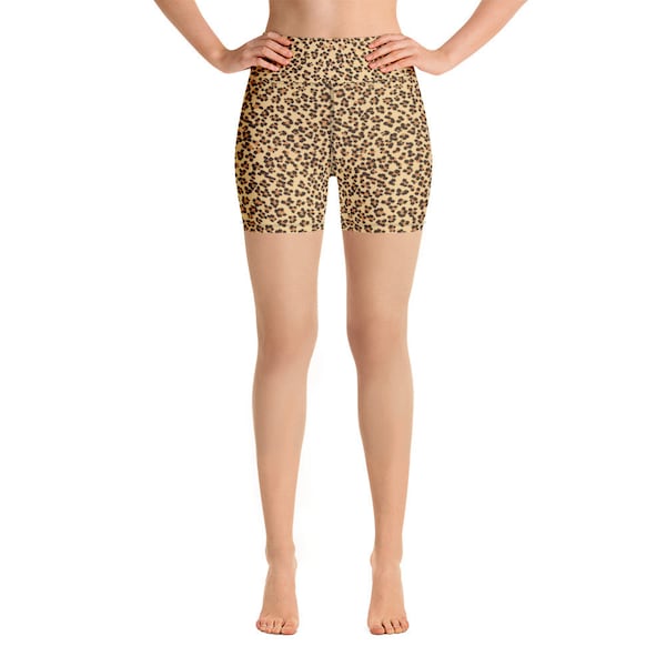 Leopard Print Cycling Shorts | Leopard print Yoga Shorts | Animal print shorts | Yogawear | Co-ord set | Matching items available | LUNA