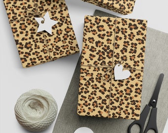 Luxury Eco Leopard Print Gift Wrap Sheet | Wrapping Paper Sheets | Recyclable | 1pc | LUNA