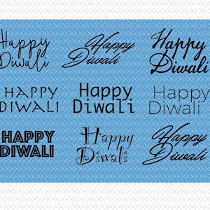 Diwali Font Logos - SVG