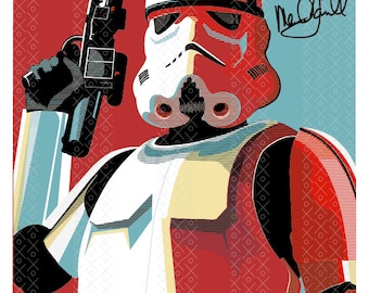 Soldado de Tempestade. Pôster A3, Guerra nas Estrelas. Retrato JPEG de alta resolução.