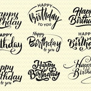 FONTES DE FELIZ ANIVERSÁRIO - svg