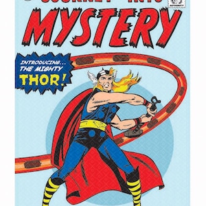 May include: Comic book cover for "Journey Into Mystery" No. 83, featuring Thor. The cover art shows Thor in a blue and yellow costume, red cape, and holding a hammer. The title is in large red letters.