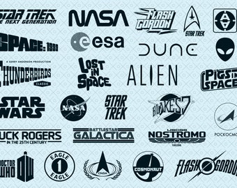 Space. Si-Fi, Tv & Movie.Logos. SVG, EPS, PNG