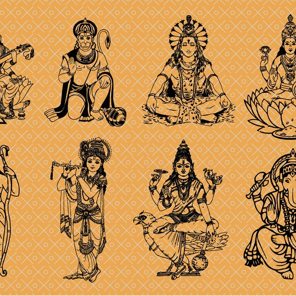 Hindu Gods - SVG