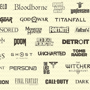 Logos de jeux vidéo, fichiers vectoriels EPS, PNG.SVG
