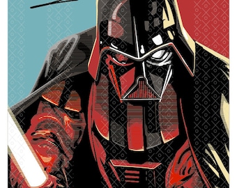 Darth Vader. Pôster A3, Guerra nas Estrelas. Retrato JPEG de alta resolução.
