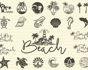 Vida na praia. Arquivo SVG, EPS, PNG
