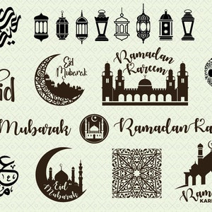 Eid Mubarak Fonts, Ramadan Kareem, SVG, PNG, EPS