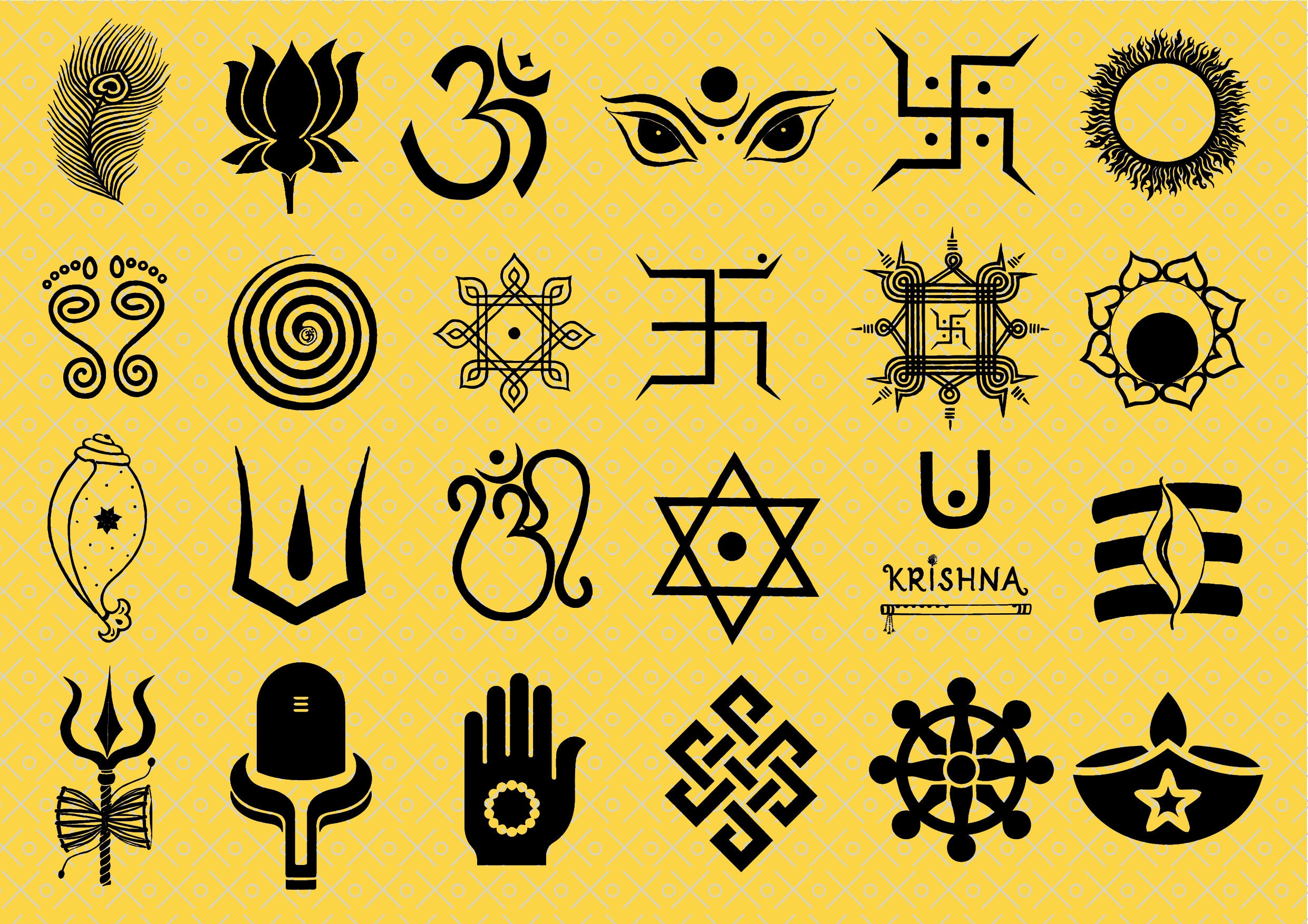 Hindu Symbols Om Sign SVG - Etsy