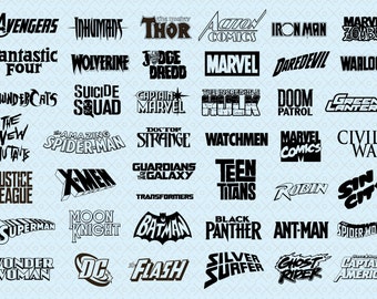 Superhero Comic Book Logos