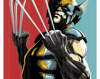 Carcaju. Poster A3 Marvel, super-herói, retrato JPEG de alta resolução.