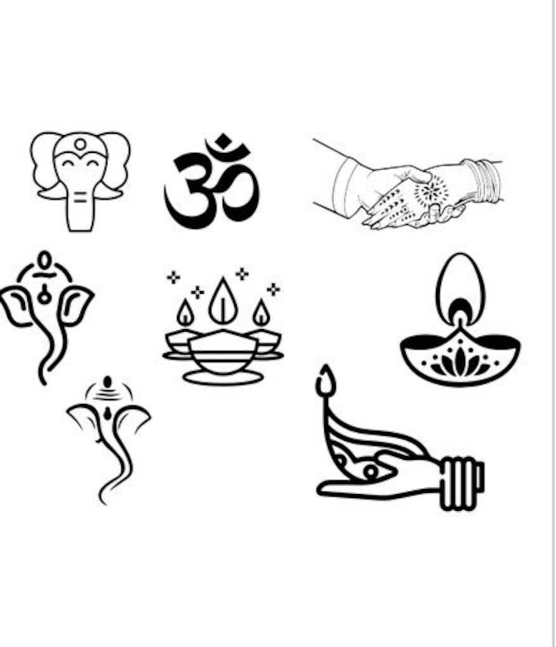 Happy Diwali Icons - SVG - Etsy, image size:1080x1258