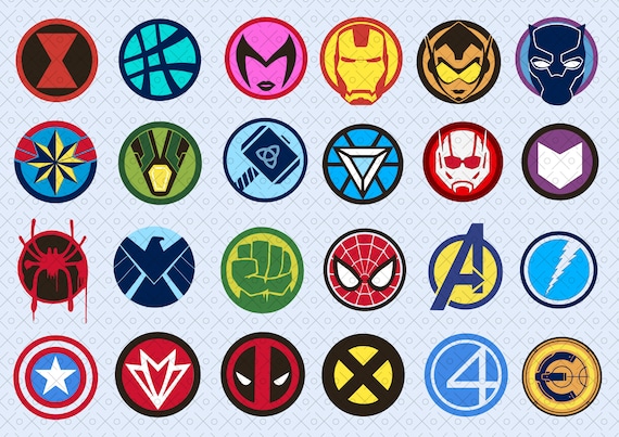Marvel Superhero Logos. Colour SVG EPS PNG - Etsy