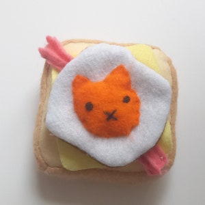 Kawaii food plushie handmade egg toast