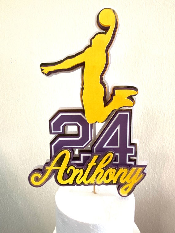 Kobe Bryant Cake Topper Lakers basketball Etsy UK